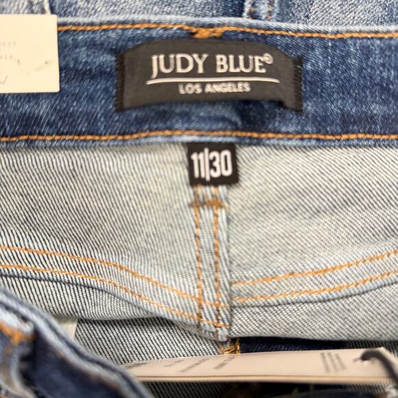 NWT Judy Blue Inseam Panel Flare Jeans Mid Rise Stretch Womens Size 11/30 - Picture 7 of 13